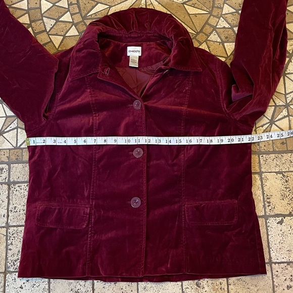 CHICO’s single breasted velour jacket blazer 2 - Picture 8 of 14